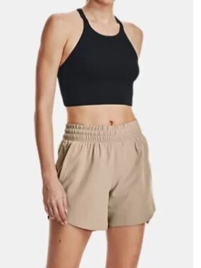Under Armour 5" Flex Woven Pocket High Rise Short Sahara Tan
